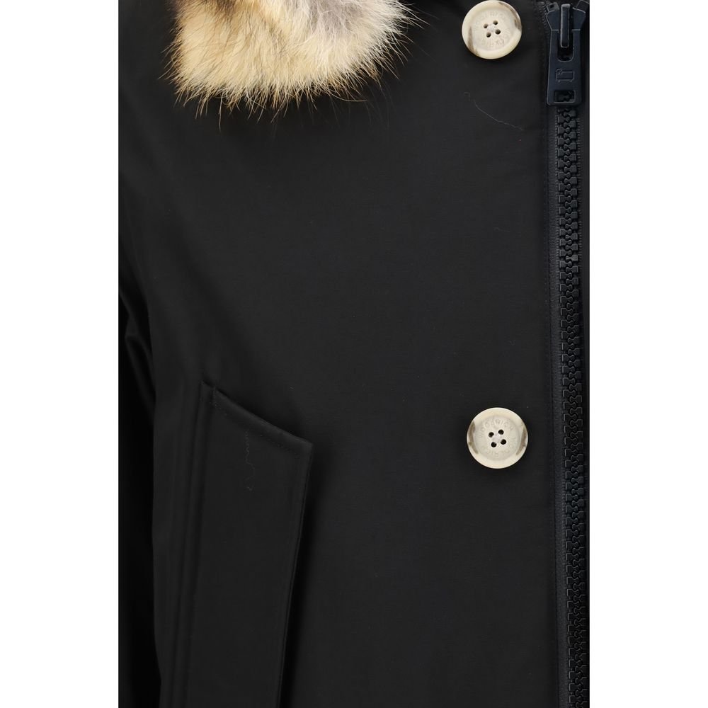 Black Arctic Ramar Cotton Parka designed by Woolrich - Image 3