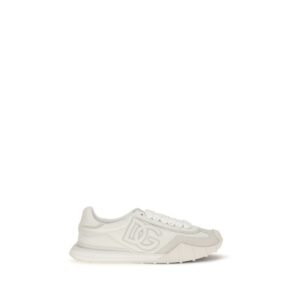 White Leather DG Athletic Sneakers designed by Dolce&Gabbana