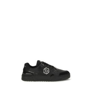 Black Predator V2 Low Top Sneakers designed by Phillipp Plein