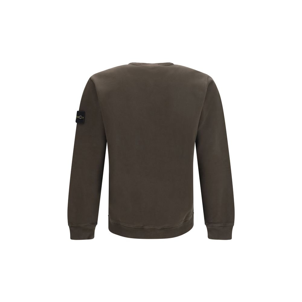 Classic Brown Cotton Fleece Sweatshirt designed by Stone Island - Image 2