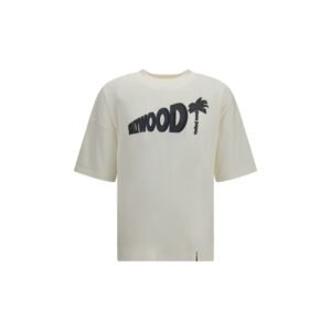 Trendy White Cotton Sunset Blvd T-Shirt designed by Palm Angels