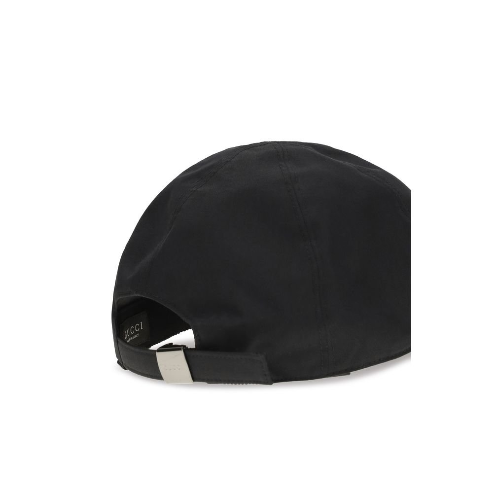 Classic Black Cotton Baseball Cap designed by Gucci - Image 3