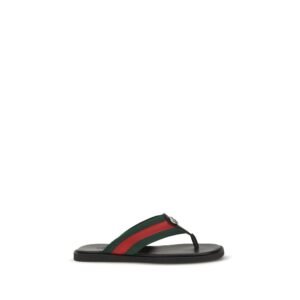 Stylish Black Maverik GG Flip-Flop Sandals designed by Gucci