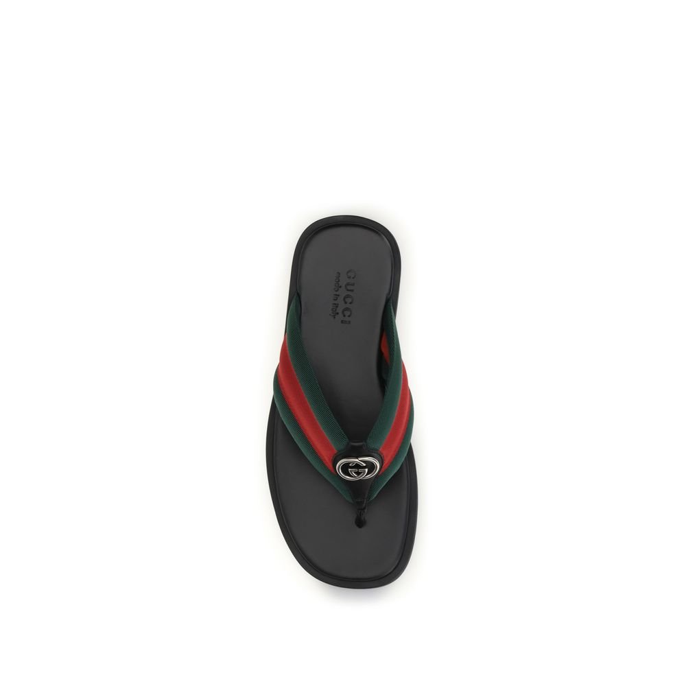 Stylish Black Maverik GG Flip-Flop Sandals designed by Gucci - Image 4