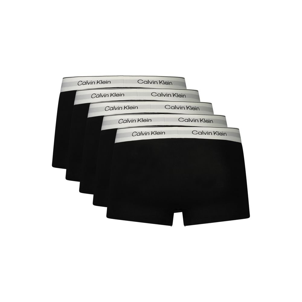 Black Cotton Mens 3-Pack Underwear designed by Calvin Klein - Image 2