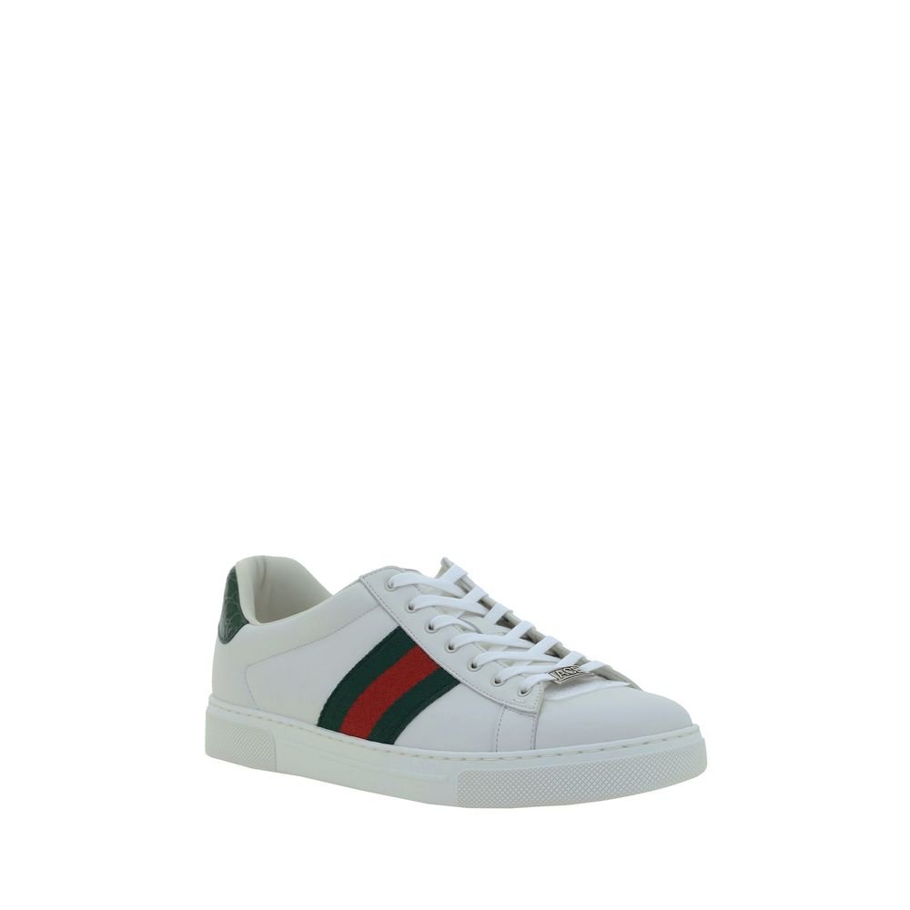 White Calf Leather Bos Taurus Low Top Sneakers - Image 2