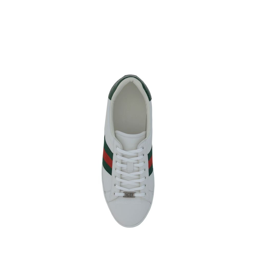 White Calf Leather Bos Taurus Low Top Sneakers - Image 4