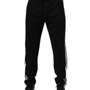 Black Cotton Jogger Sweatpants designed by Dolce&Gabbana