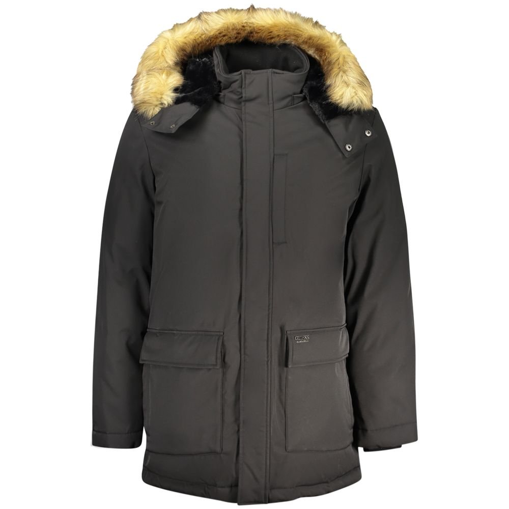 Stylish Black Polyester Mens Jacket designed by Guess