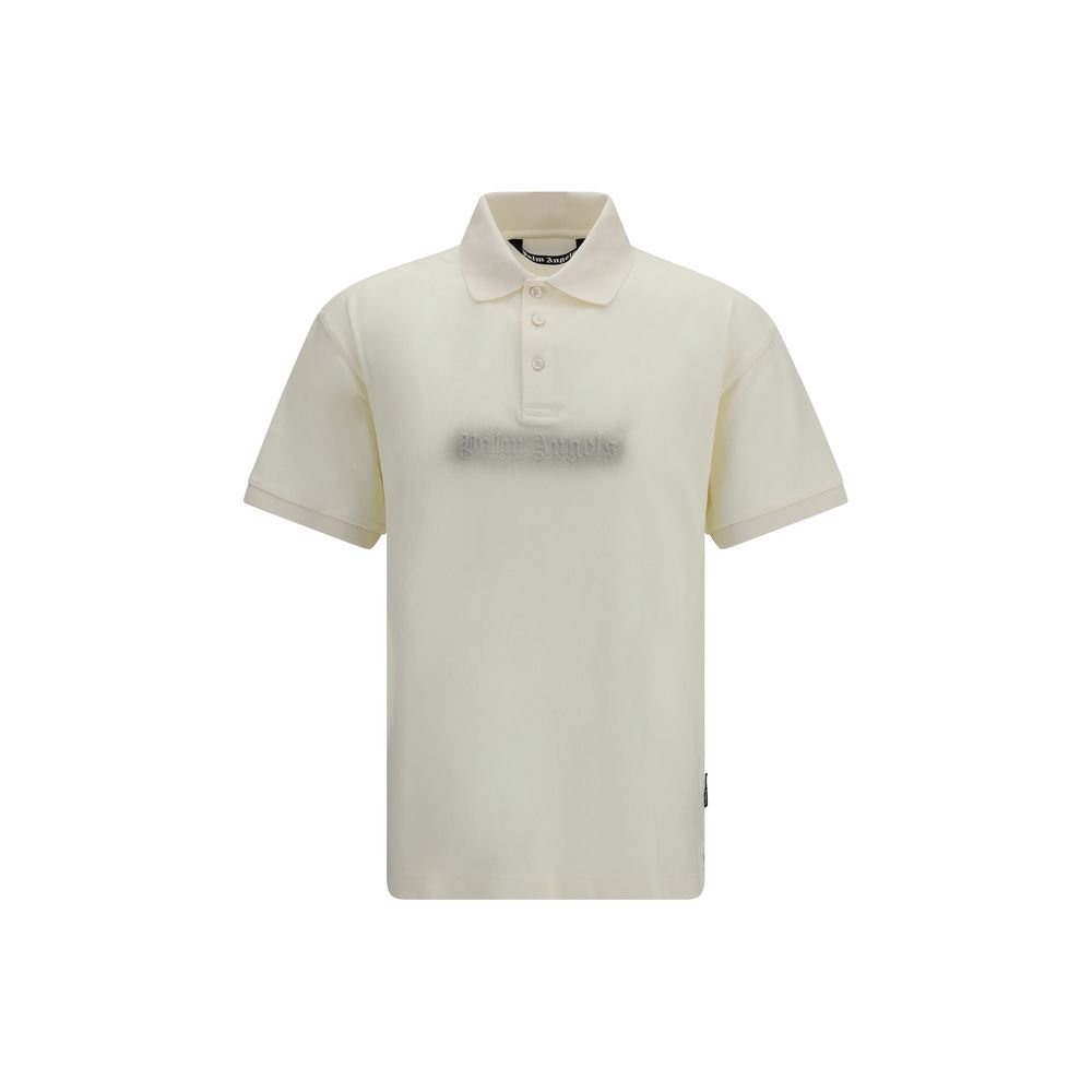 Essential Beige Cotton Polo Shirt designed by Palm Angels