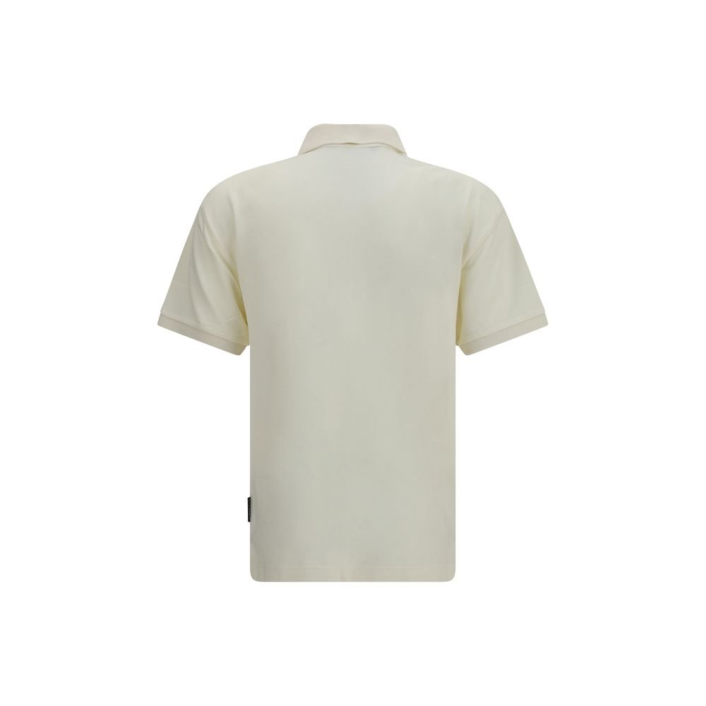Essential Beige Cotton Polo Shirt designed by Palm Angels - Image 2