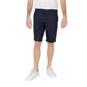 Classic Blue Cotton Bermuda Shorts designed by Armani Exchange