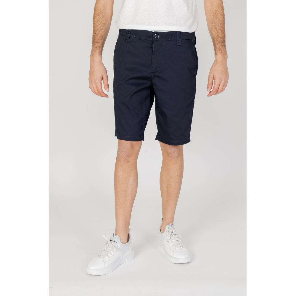 Classic Blue Cotton Bermuda Shorts designed by Armani Exchange - Image 5