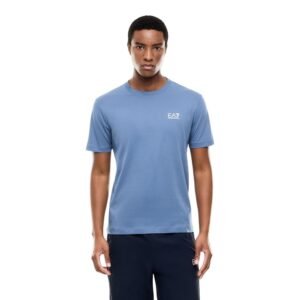 Stylish Blue Soft Cotton T-Shirt designed by Emporio Armani
