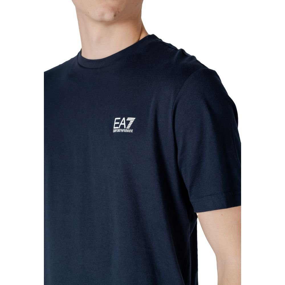 Stylish Blue Cotton T-Shirt designed by Emporio Armani - Image 5