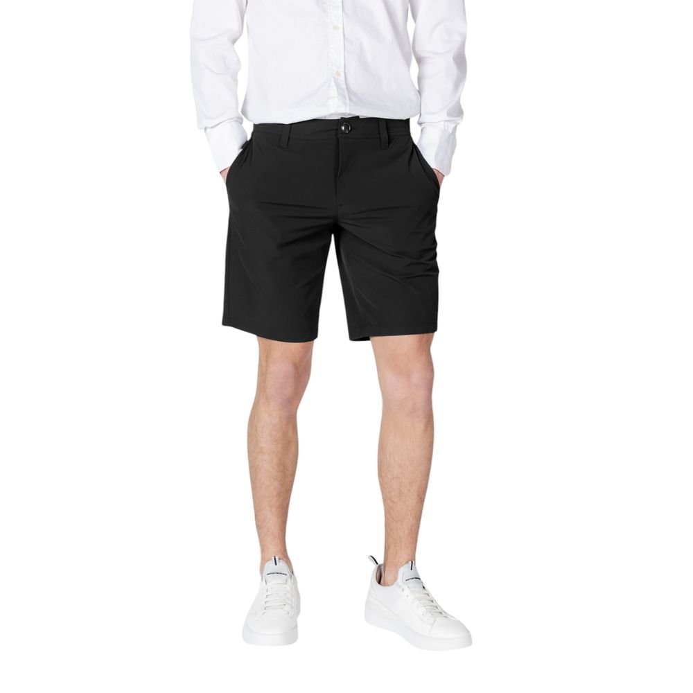 Trendy Black Bermuda Shorts designed by Emporio Armani