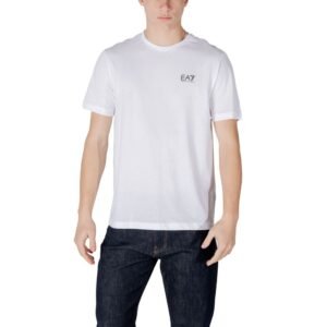 Stylish Black & White Cotton T-Shirt designed by Emporio Armani
