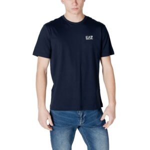 Trendy Blue Cotton T-Shirt designed by Emporio Armani