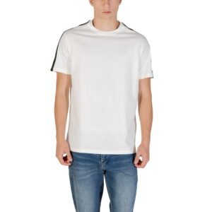 Sleek Cream Soft Cotton T-Shirt designed by Armani Exchange