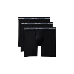 Black Polyester 3-Pack Boxers designed by Calvin Klein