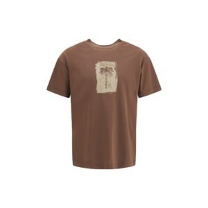 Classic Brown Soft Cotton T-Shirt designed by Palm Angels