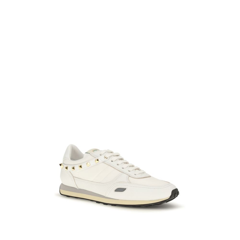 Chic White Leather Athletic Stud Sneakers by Valentino Garavani - Image 2