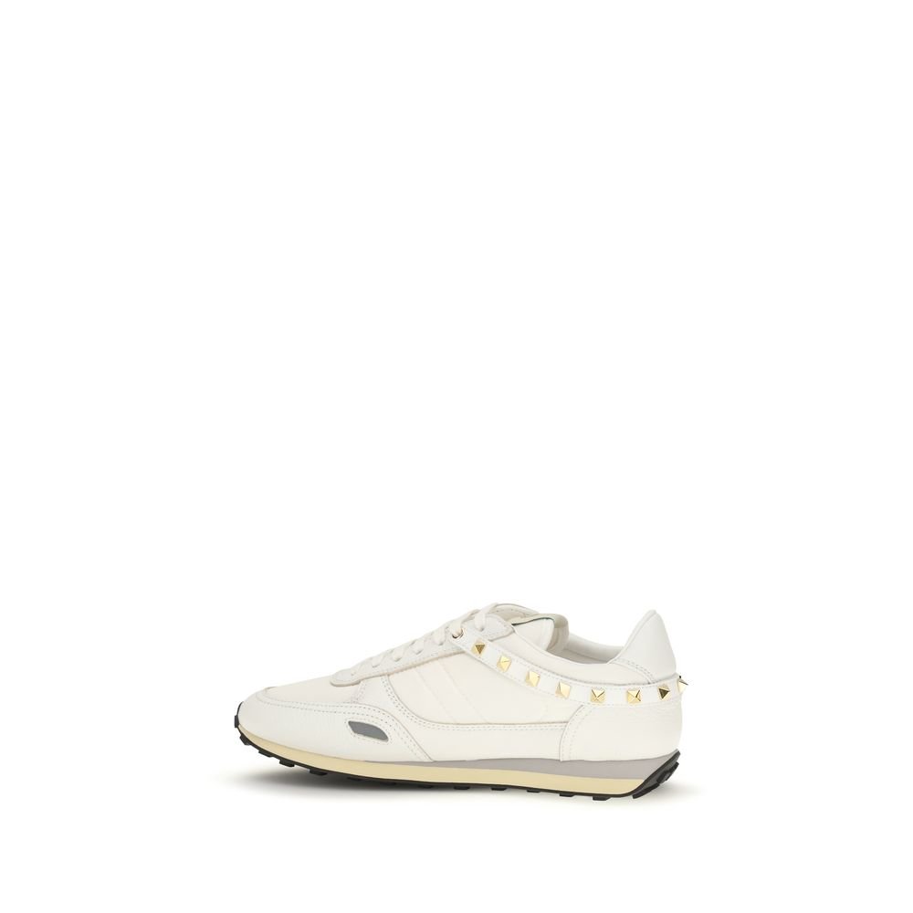 Chic White Leather Athletic Stud Sneakers by Valentino Garavani - Image 3