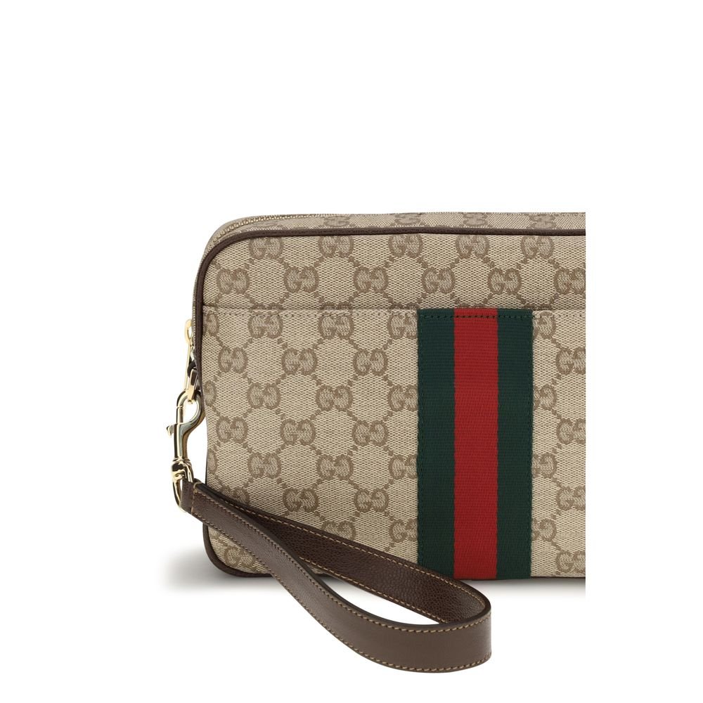 Luxury Beige Fabric GG Shoulder Bag designed by Gucci - Image 3