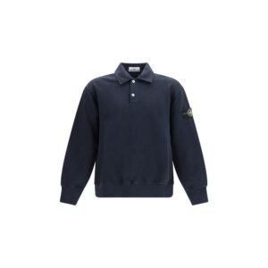 Classic Blue Cotton Oversized Sweatshirt designes by Stone Island
