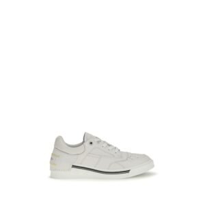 Chic White Leather Low Top Fender Sneakers designed by Fendi