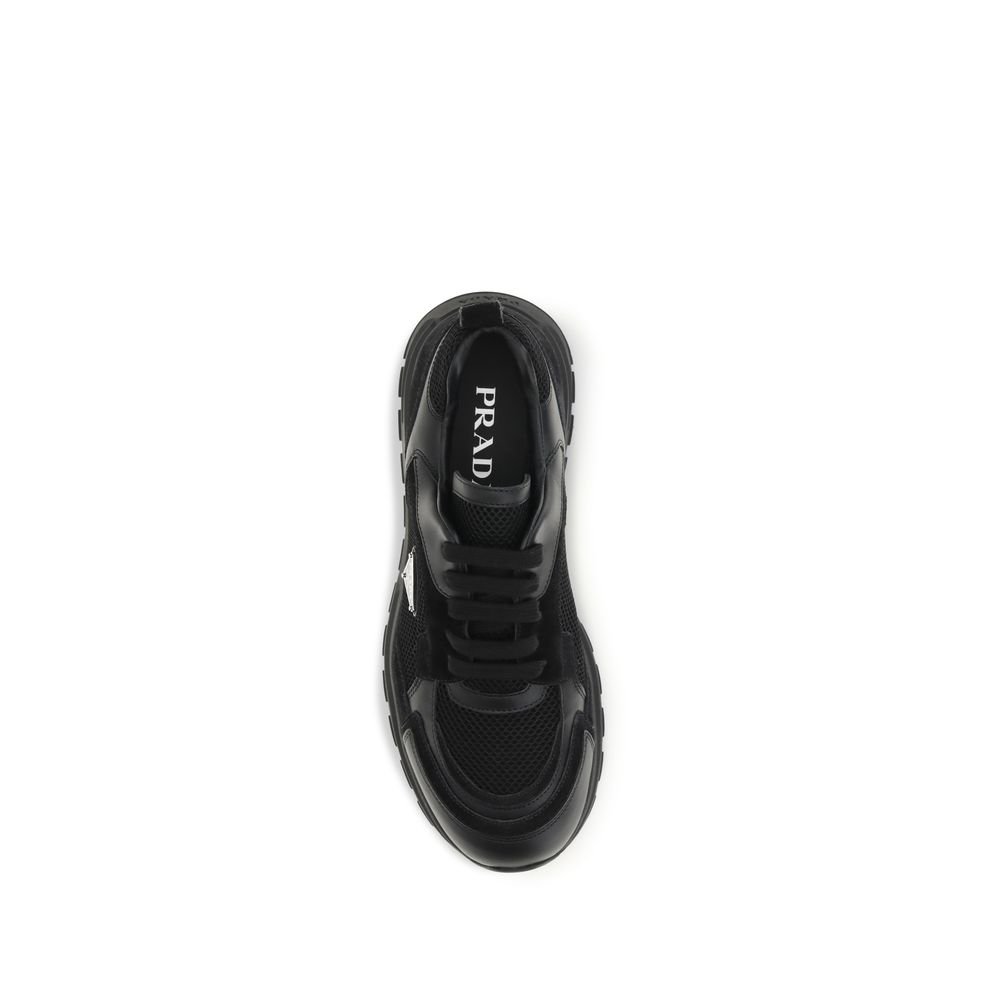 Luxury Black Fabric Athletic Prax Sneakers designed by Prada - Image 4