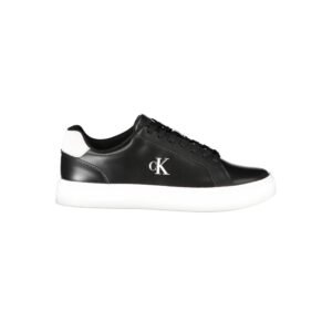 Black Polyurethane Men Sneaker
