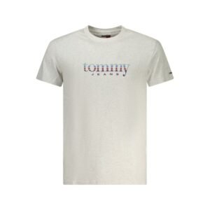 Gray Cotton Men's T-Shirt designed by Tommy Hilfiger
