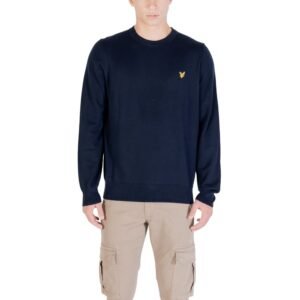 Blue Cotton Merino Sweatshirt designed by Lyle&Scott