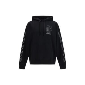 Trendy Black Soft Cotton Arrow Hoodie designed by Off-White