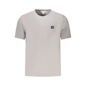 Classic Gray Cotton Men's T-Shirt designed by Calvin Klein
