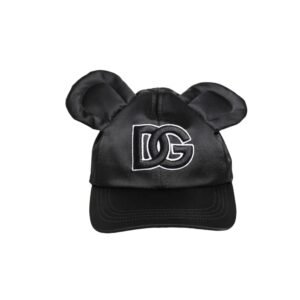 Black Velvet Animal Ears Cap designed by Dolce&Gabbana