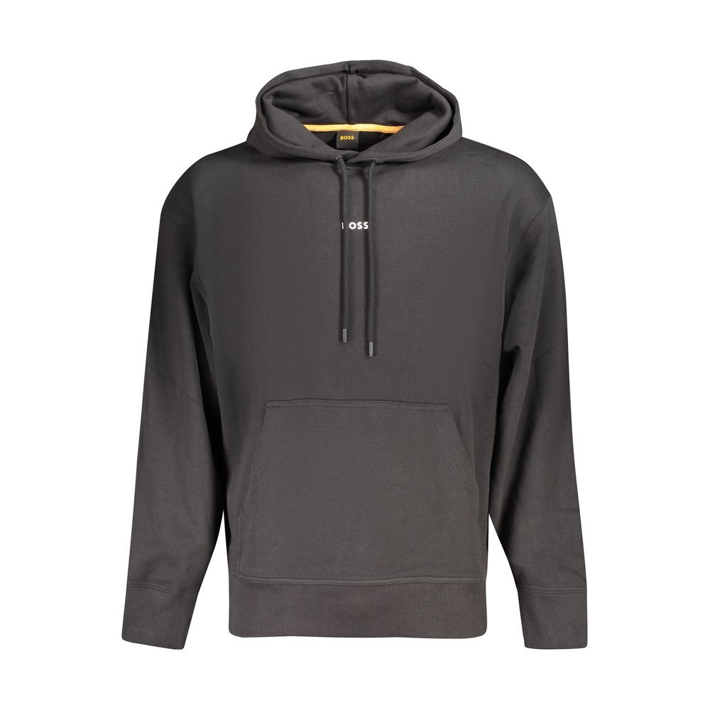 Stylish Black Cotton Mens Hoodie designed by Hugo Boss