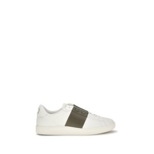 White Leather Low Top Sneakers designed by Valentino Garavani