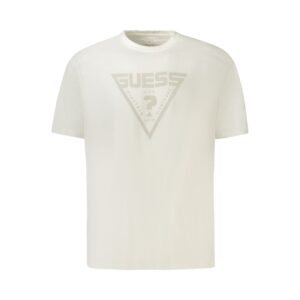 Casual White Soft Cotton Men T-Shirt designed by Guess