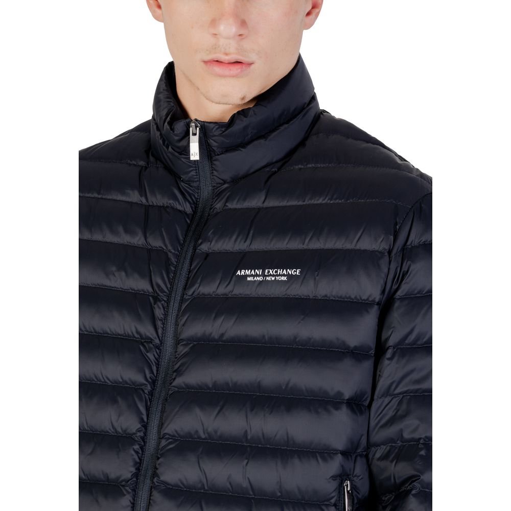 Blue Polyamide Down Jacket designed by Armani Exchange - Image 5