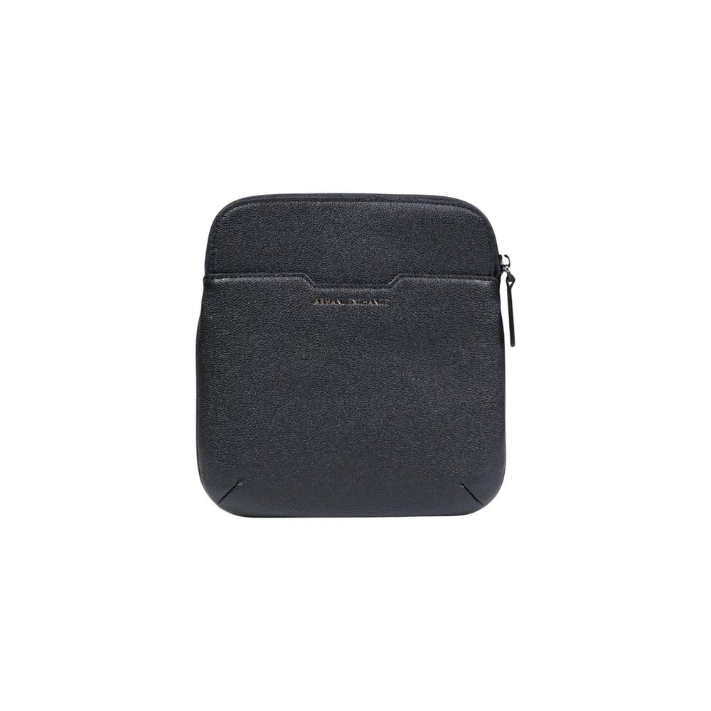 Black Polyester Messenger Bag designed by Armani Exchange