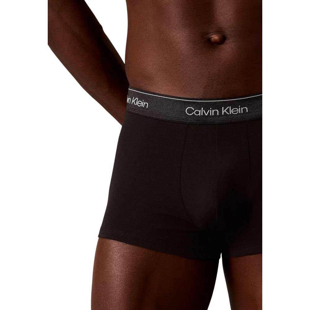 Black Cotton 3-Pack Boxers designed by Calvin Klein - Image 2