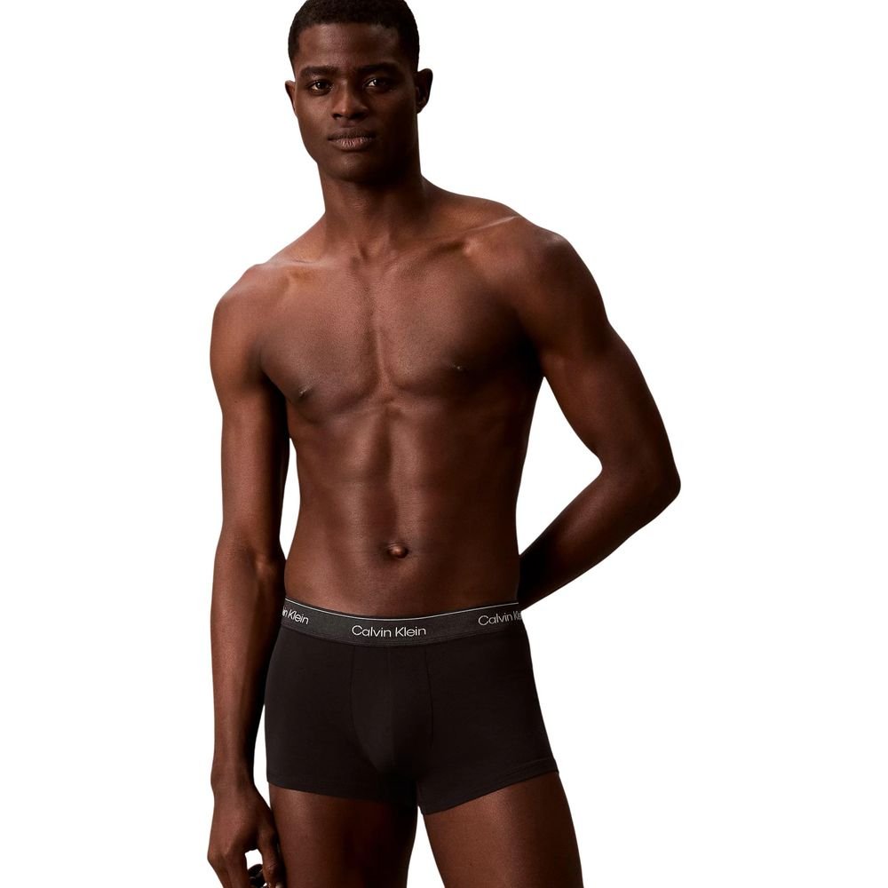 Black Cotton 3-Pack Boxers designed by Calvin Klein - Image 3