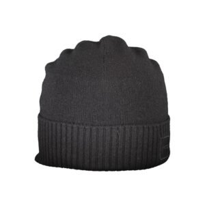 Black Wool Men's Beanie designed by Hugo Boss