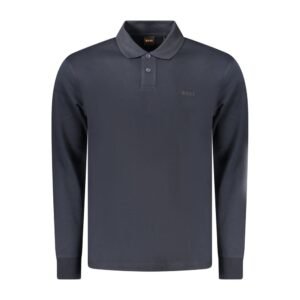 Smart Blue Cotton Polo Shirt designed by Hugo Boss