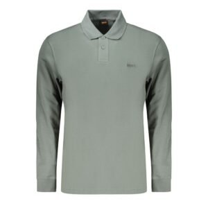 Trendy Green Cotton Polo Shirt designed by Hugo Boss