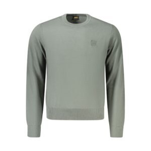 Stylish Green Cotton Sweatshirt designed by Hugo Boss