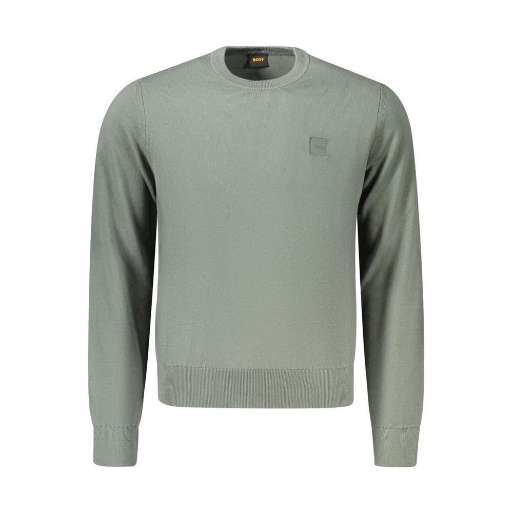 Stylish Green Cotton Sweatshirt designed by Hugo Boss