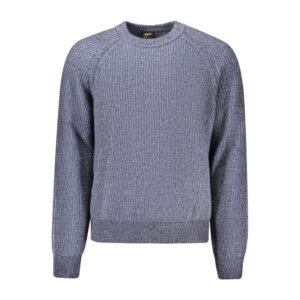 Chic Blue Wool Mens Sweater designed by Hugo Boss